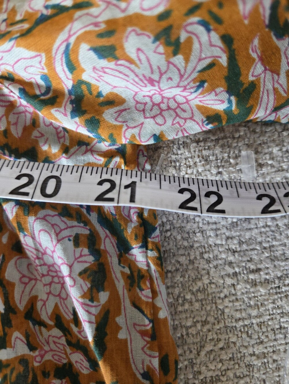 ​Sigrid Olsen Cotton Block Print Boho Blouse Tassel Tie Size L - Picture 11 of 12